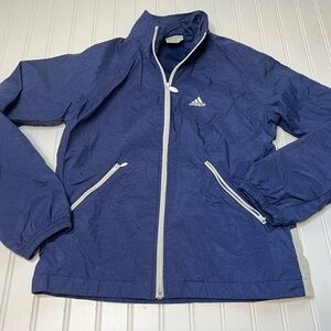 Adidas Womens Track Jacket VTG Blue Full Zip Small Retro Y2K Vintage. 421